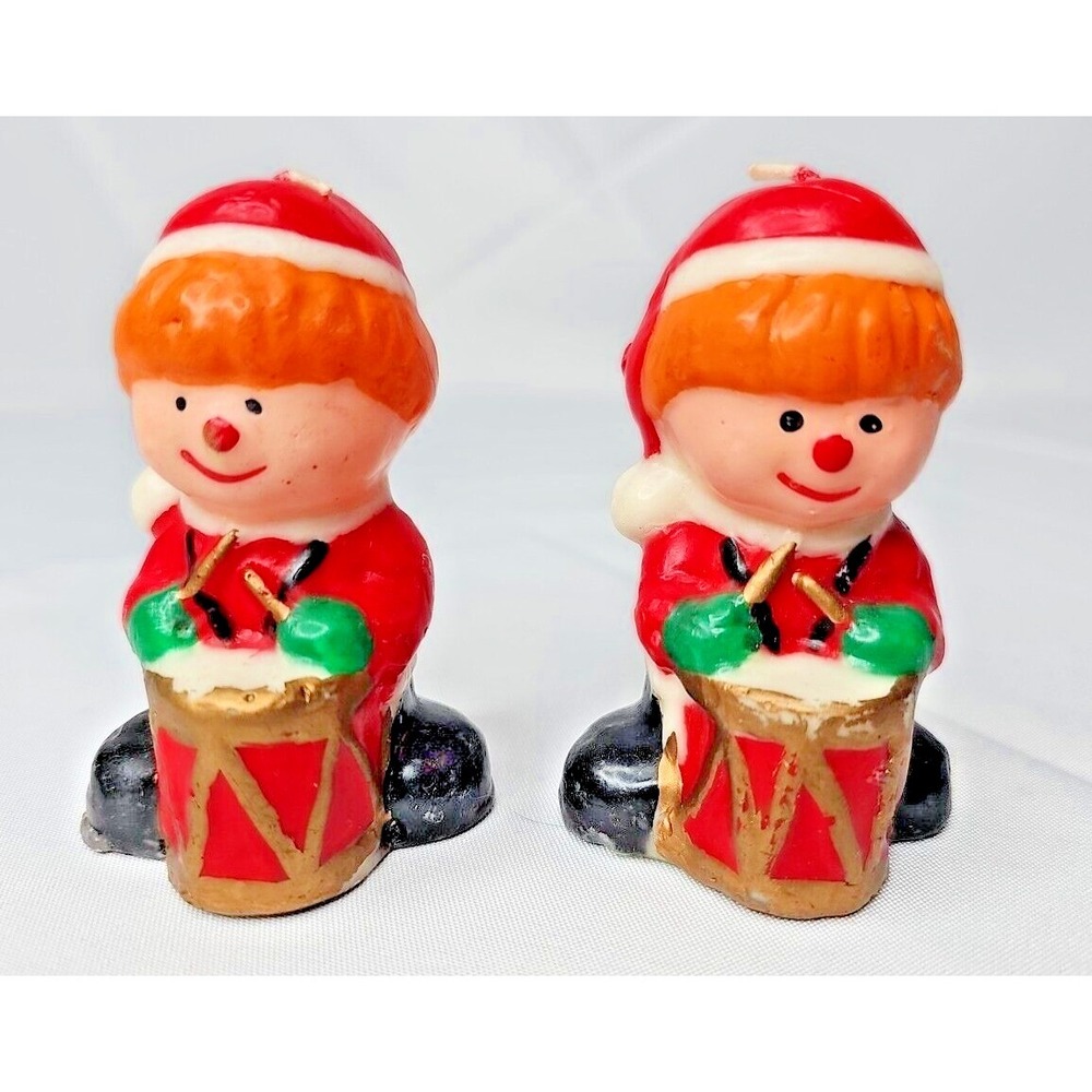 VTG Christmas Drummer Boy Candle Set 3" Candle Corporation Of America